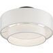 Manorwood 3 Light 15 inch Bronze Semi-Flush Ceiling Light