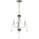Laurel 3 Light 13 inch Brushed Nickel Mini Chandelier Ceiling Light