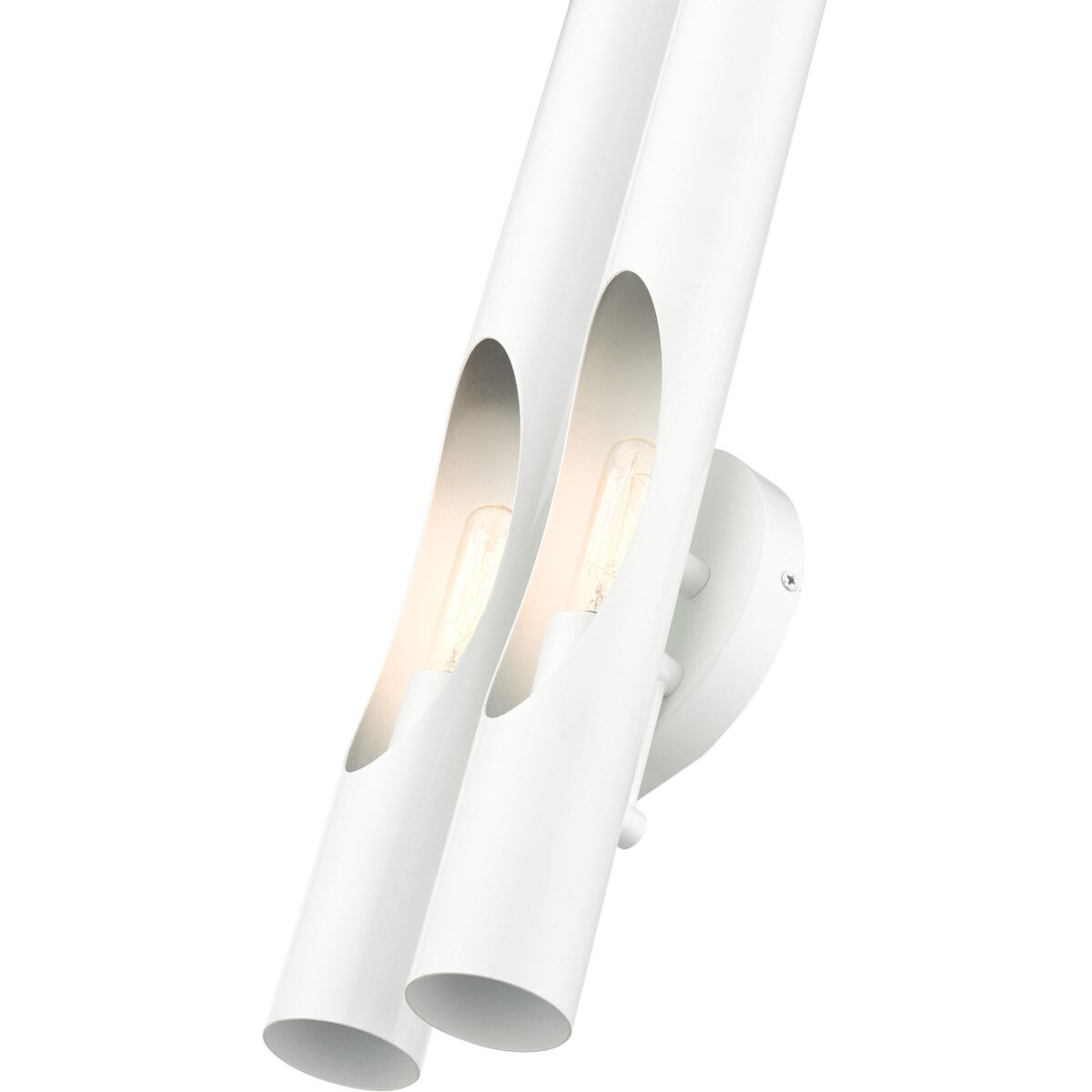 Acra 2 Light 5 inch Shiny White ADA ADA Double Sconce Wall Light