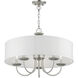 Brookdale 5 Light 23 inch Brushed Nickel Pendant Chandelier Ceiling Light