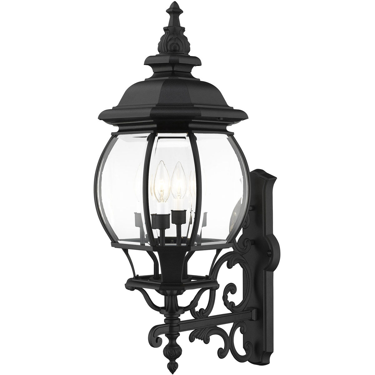Frontenac 4 Light 29 inch Textured Black Outdoor  Wall Lantern