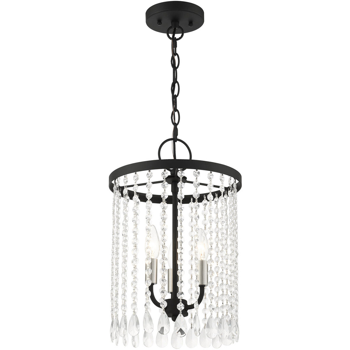 Elizabeth 3 Light 11 inch Black Pendant Chandelier Ceiling Light