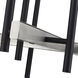 Denmark 12 Light 42 inch Black with Brushed Nickel Accents Foyer Chandelier Ceiling Light