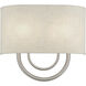 Stratton 2 Light 13 inch Brushed Nickel ADA Wall Sconce Wall Light