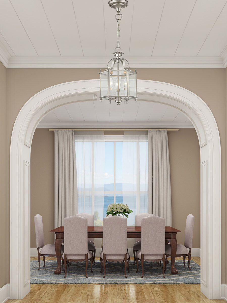 Livingston 3 Light 10 inch Brushed Nickel Convertible Mini Pendant/Ceiling Mount Ceiling Light