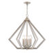 Prism 6 Light 26 inch Brushed Nickel Chandelier Ceiling Light