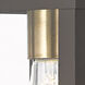 Nyack 1 Light 10.5 inch Bronze with Antique Brass Finish Cluster and Polished Chrome Stainless Steel Reflector Mini Outdoor Wall Lantern
