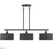 Weavington 3 Light 46 inch Black Linear Chandelier Ceiling Light, Extra Large