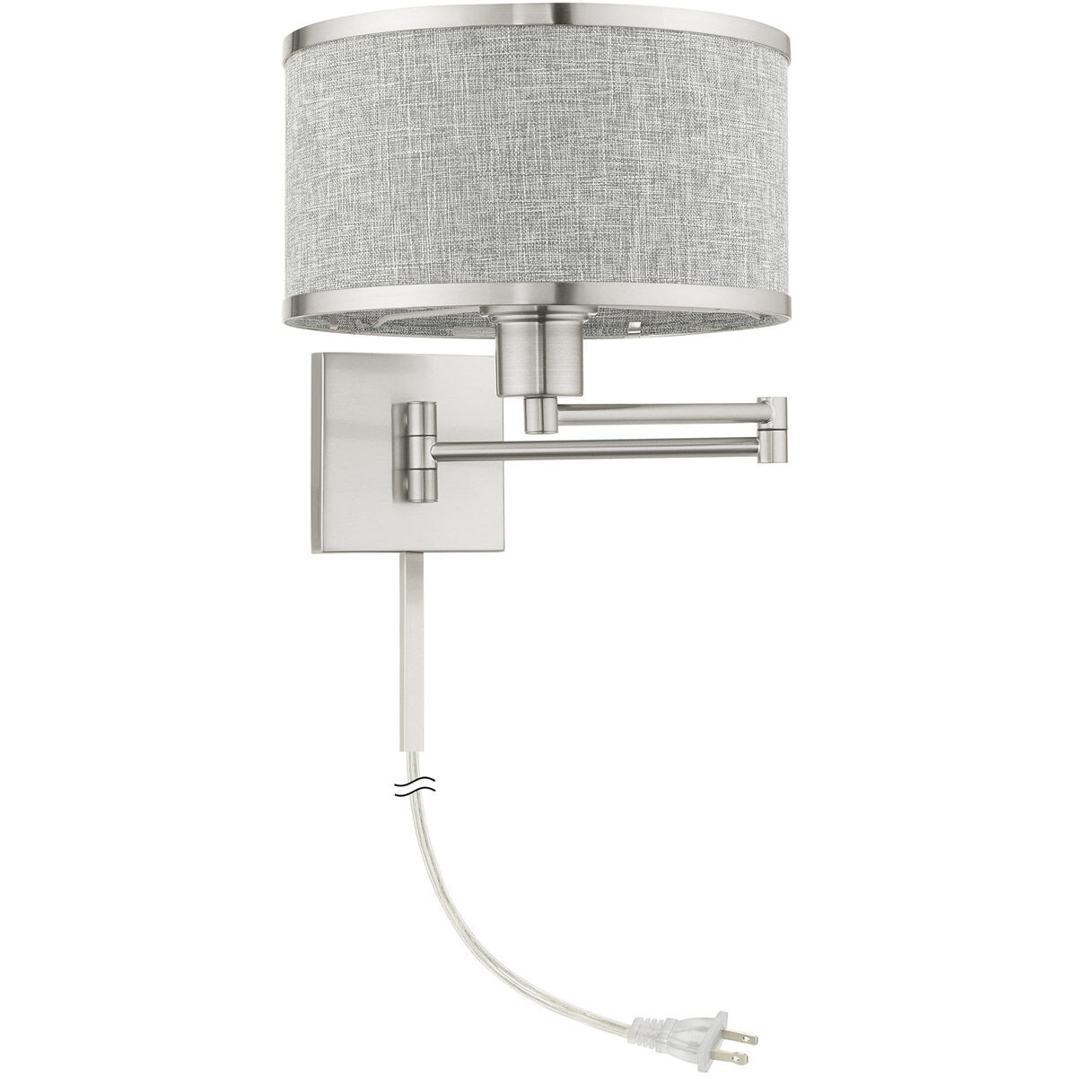 Park Ridge 24 inch 100.00 watt Brushed Nickel Swing Arm Wall Lamp Wall Light
