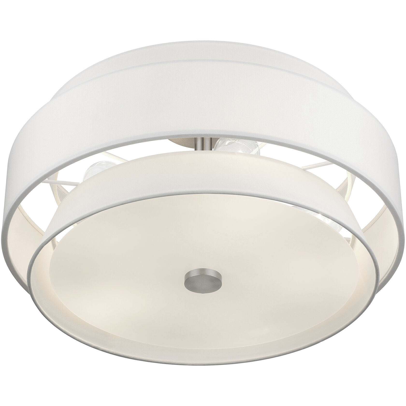 Fontana 5 Light 21 inch Brushed Nickel Semi-Flush Ceiling Light