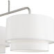 Manorwood 3 Light 49 inch Brushed Nickel Linear Chandelier Ceiling Light