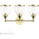 Ashridge 3 Light 24 inch Polished Brass Vanity Wall Sconce Wall Light