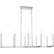 Alpine 10 Light 43 inch Polished Nickel Linear Chandelier Ceiling Light