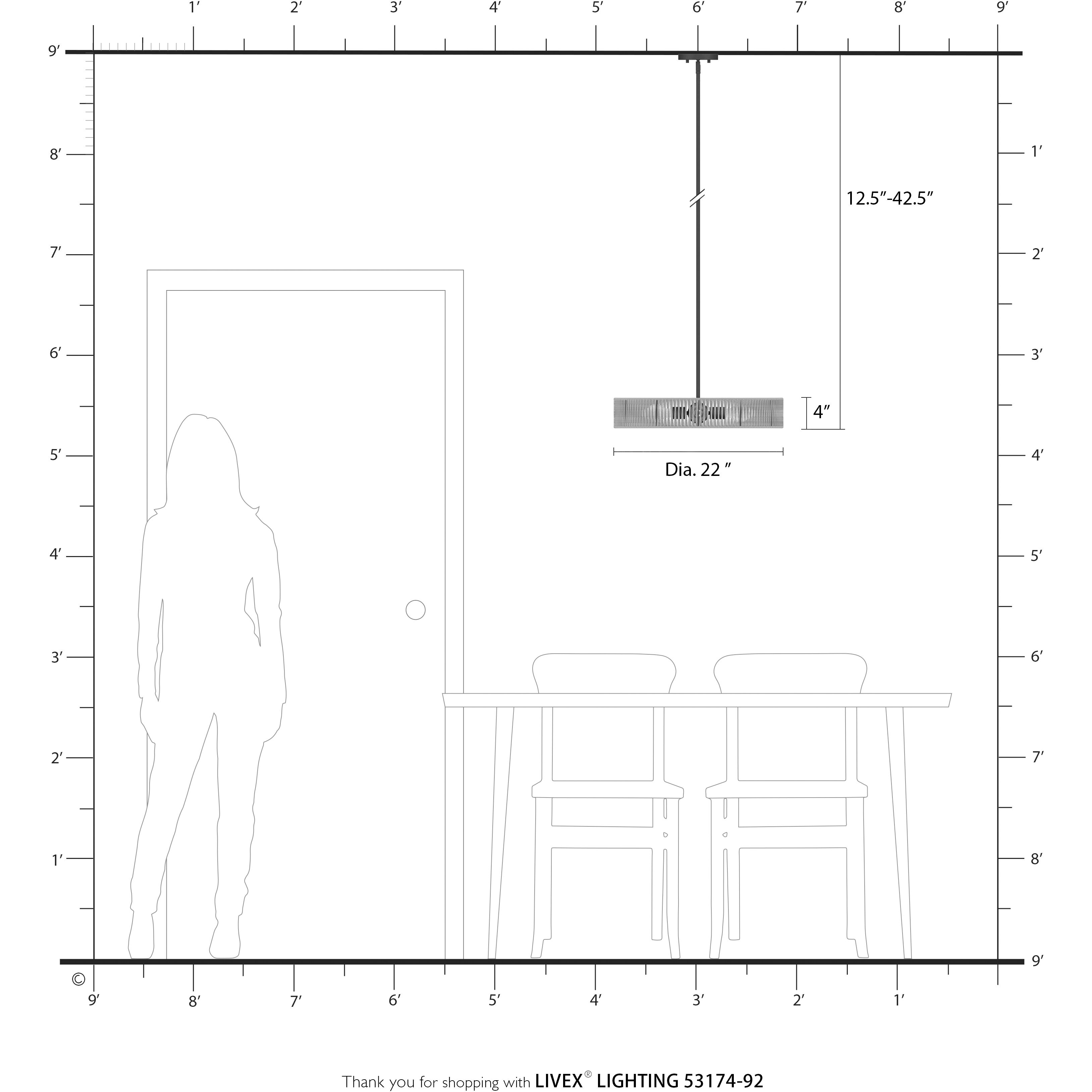 Goldiemesh 4 Light 22 inch English Bronze Pendant Ceiling Light
