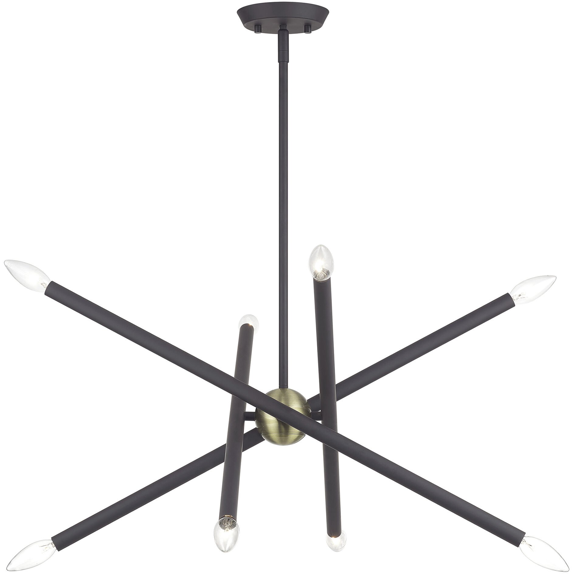 Soho 8 Light 24 inch Bronze with Antique Brass Accents Chandelier Ceiling Light