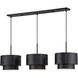 Zolana 3 Light 48 inch Black Linear Chandelier Ceiling Light, Extra Large