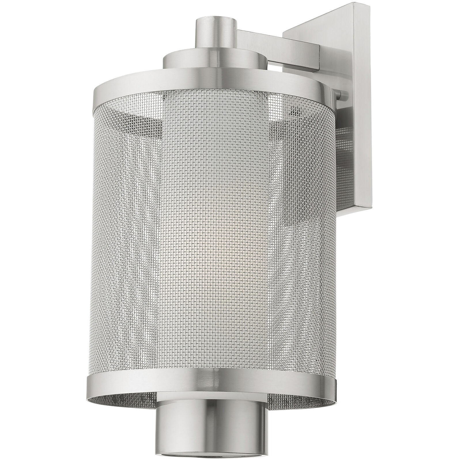 Nottingham 1 Light 17 inch Brushed Nickel Outdoor Wall Lantern