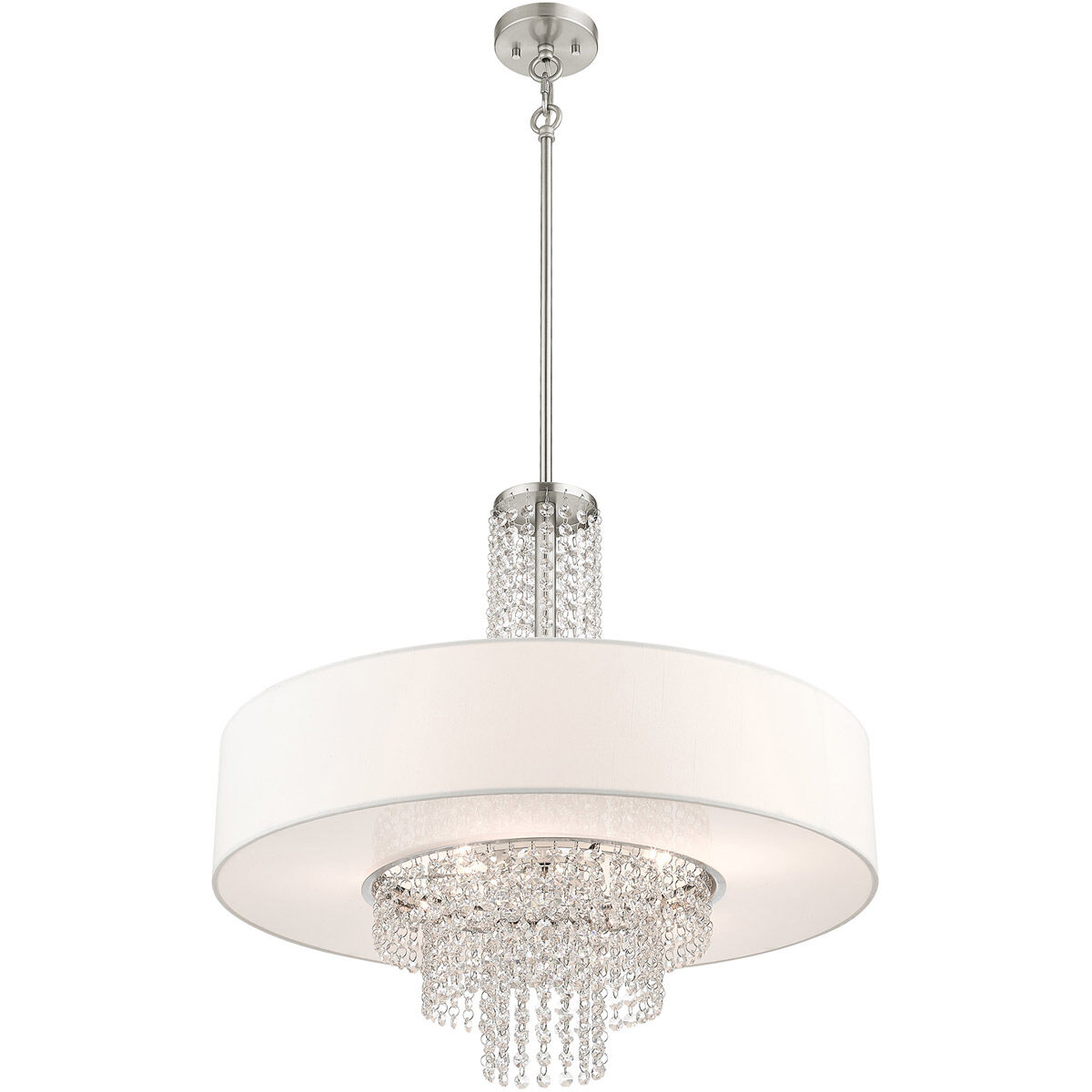 Carlisle 5 Light 25 inch Brushed Nickel Pendant Ceiling Light