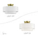 Manorwood 3 Light 15 inch Soft Gold Semi-Flush Ceiling Light