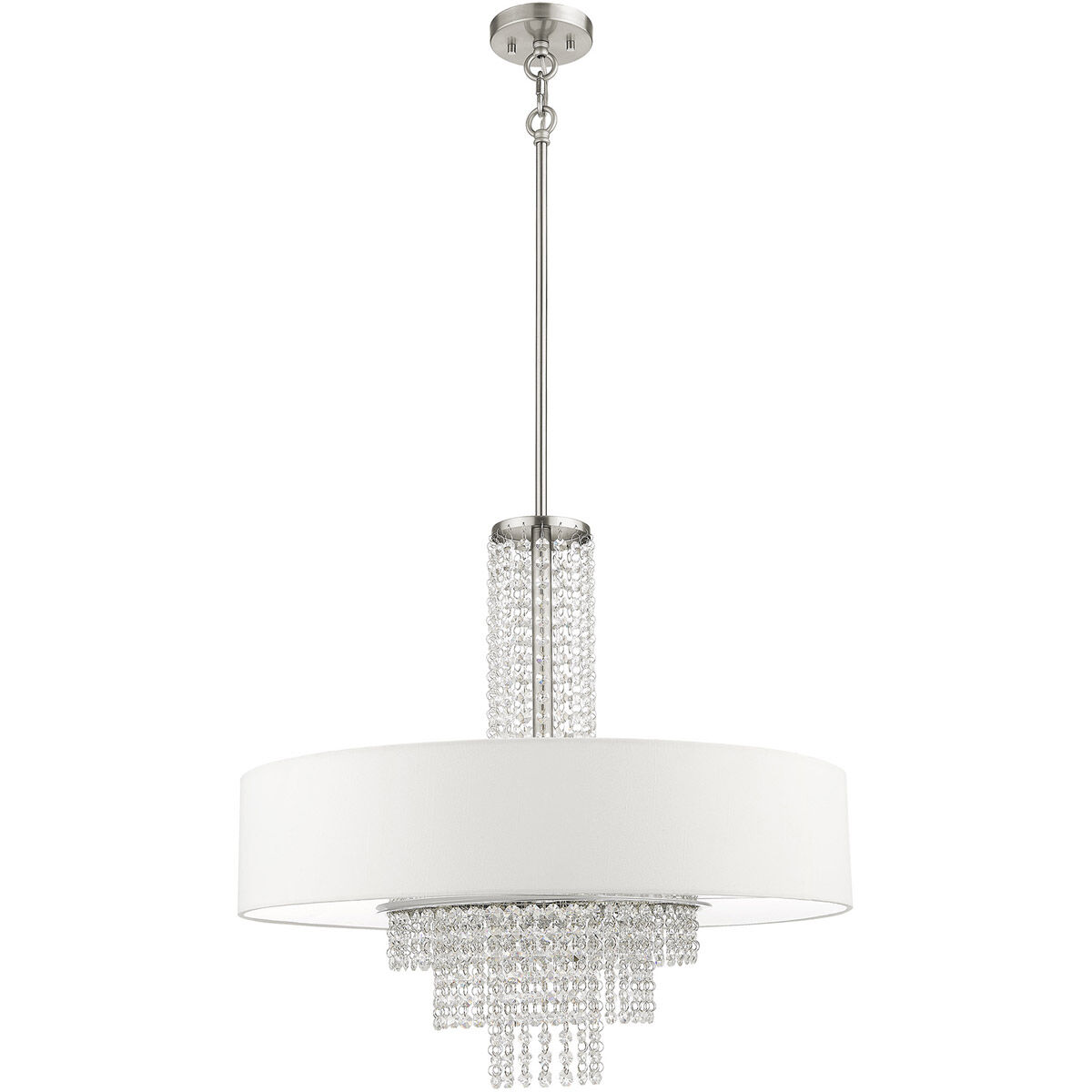 Carlisle 5 Light 25 inch Brushed Nickel Pendant Ceiling Light