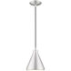 Allison 1 Light 7 inch Brushed Aluminum Mini Pendant Ceiling Light