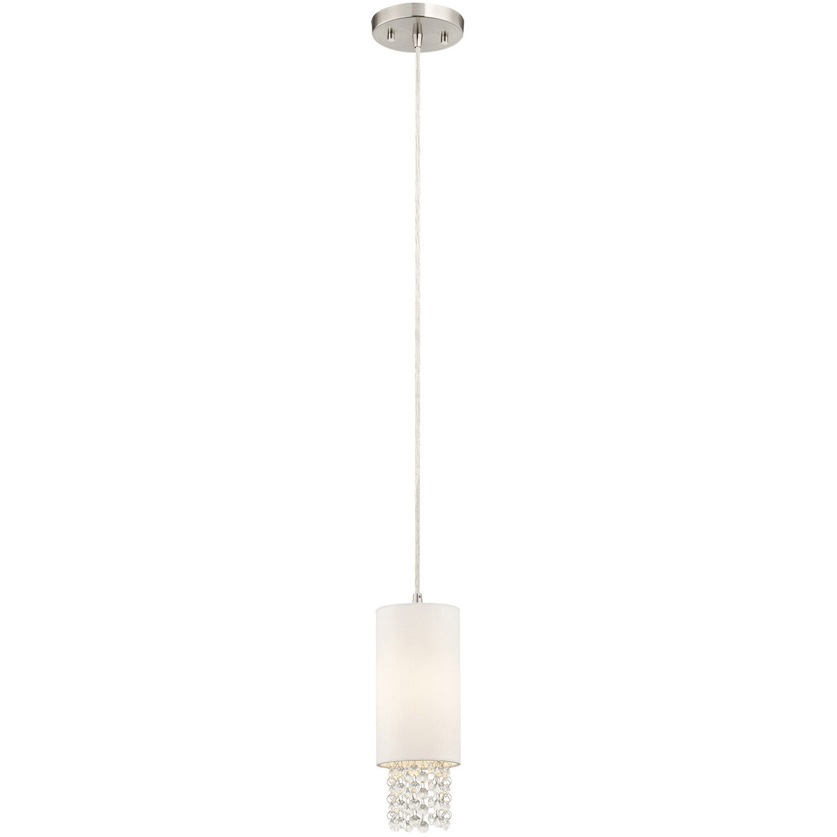 Carlisle 1 Light 4.75 inch Brushed Nickel Mini Pendant Ceiling Light