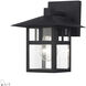 Crestlake 1 Light 9.5 inch Textured Black Outdoor Wall Lantern