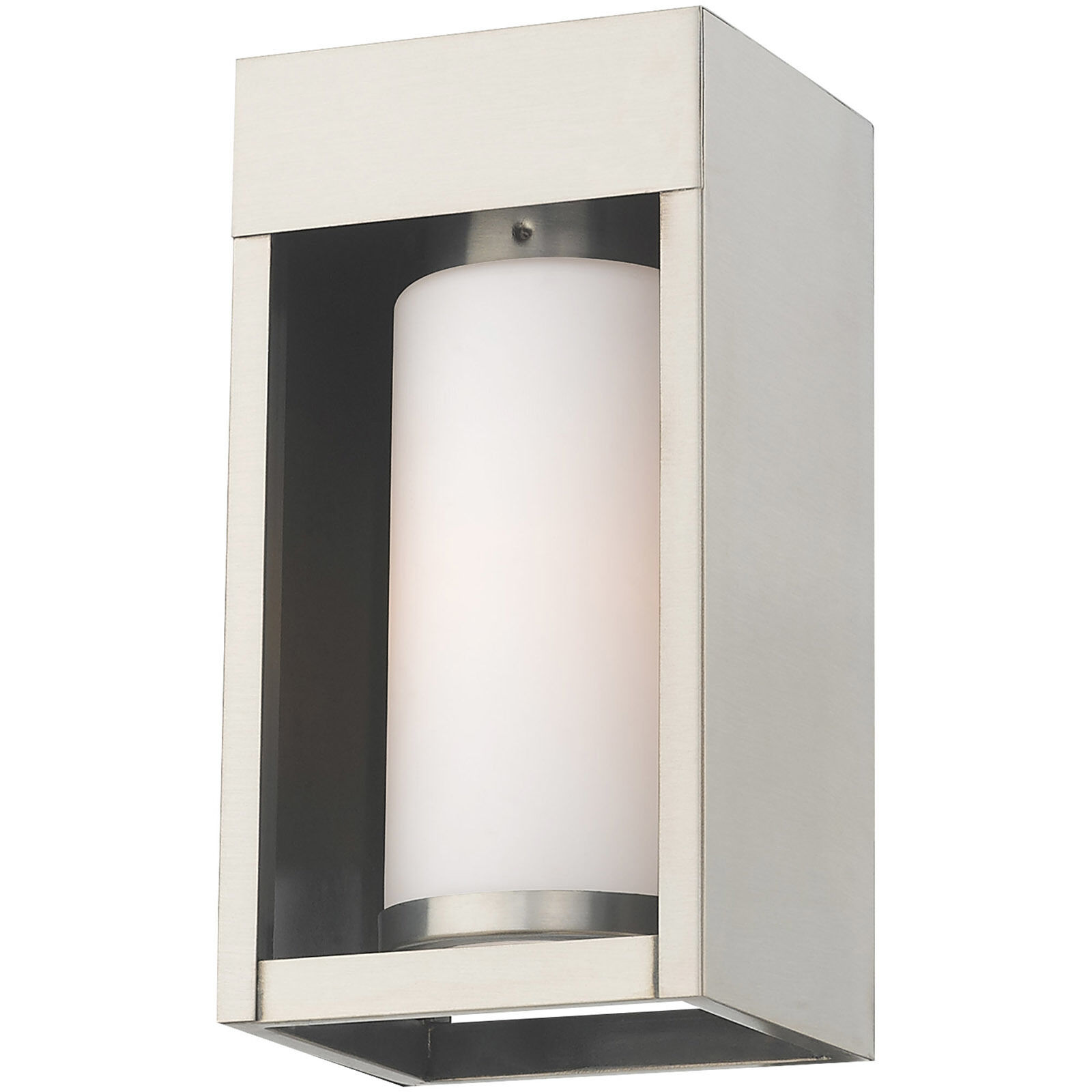 Bleecker 1 Light 9 inch Brushed Nickel Outdoor Wall Lantern