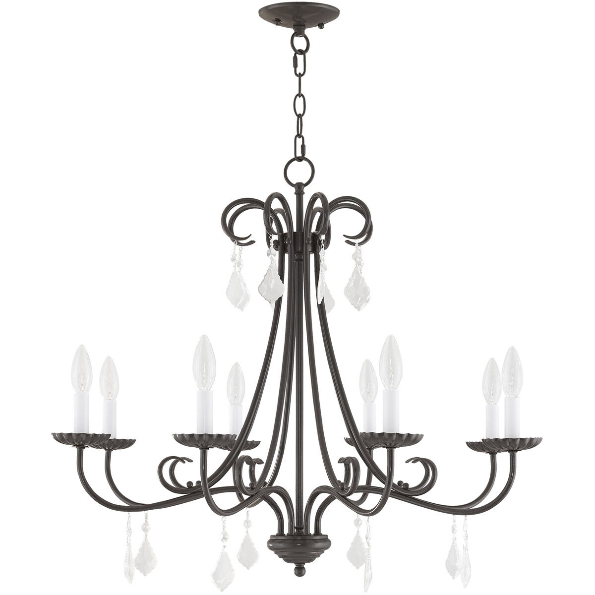 Daphne 8 Light 30 inch English Bronze Chandelier Ceiling Light