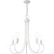 Bari 5 Light 25 inch White Chandelier Ceiling Light