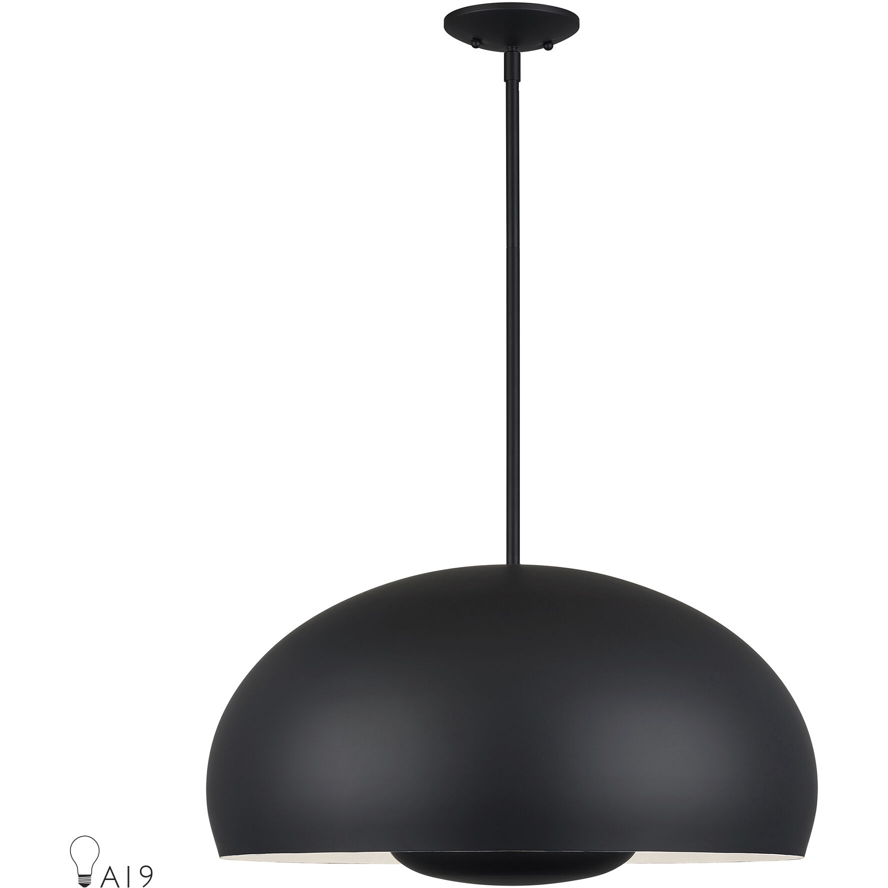 Domma 4 Light 22.5 inch Black Pendant Ceiling Light
