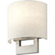 Petite 1 Light 8 inch Brushed Nickel ADA Wall Sconce Wall Light