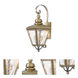 Cambridge 2 Light 21.5 inch Antique Brass Medium Outdoor Wall Lantern