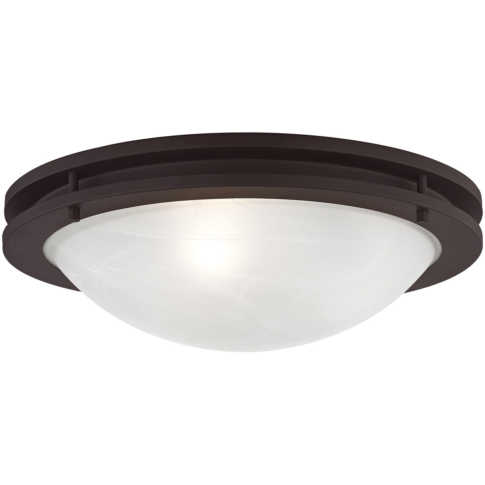 Ariel 3 Light 17 inch Bronze Flush Mount Ceiling Light