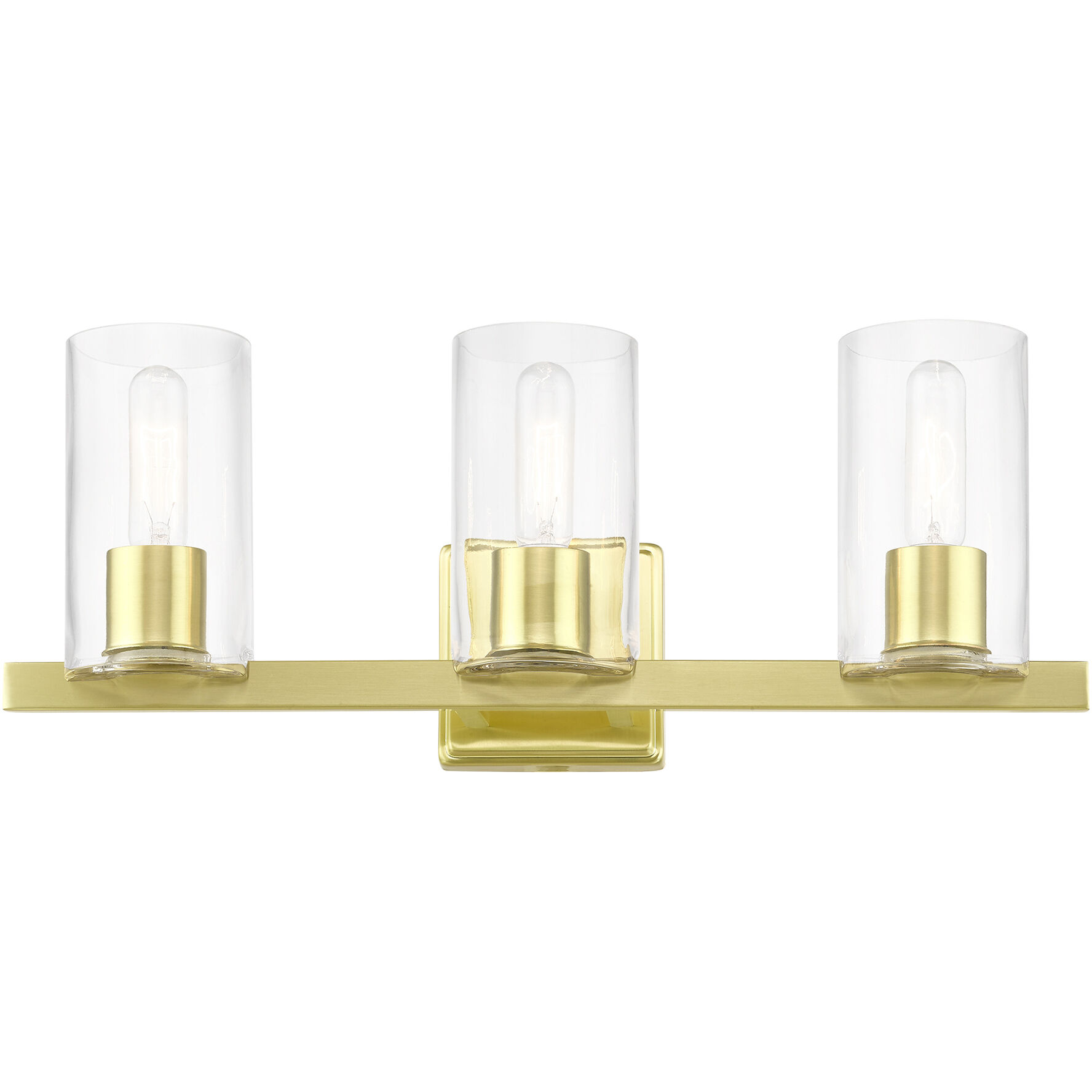 Clarion 3 Light 23 inch Satin Brass Vanity Sconce Wall Light
