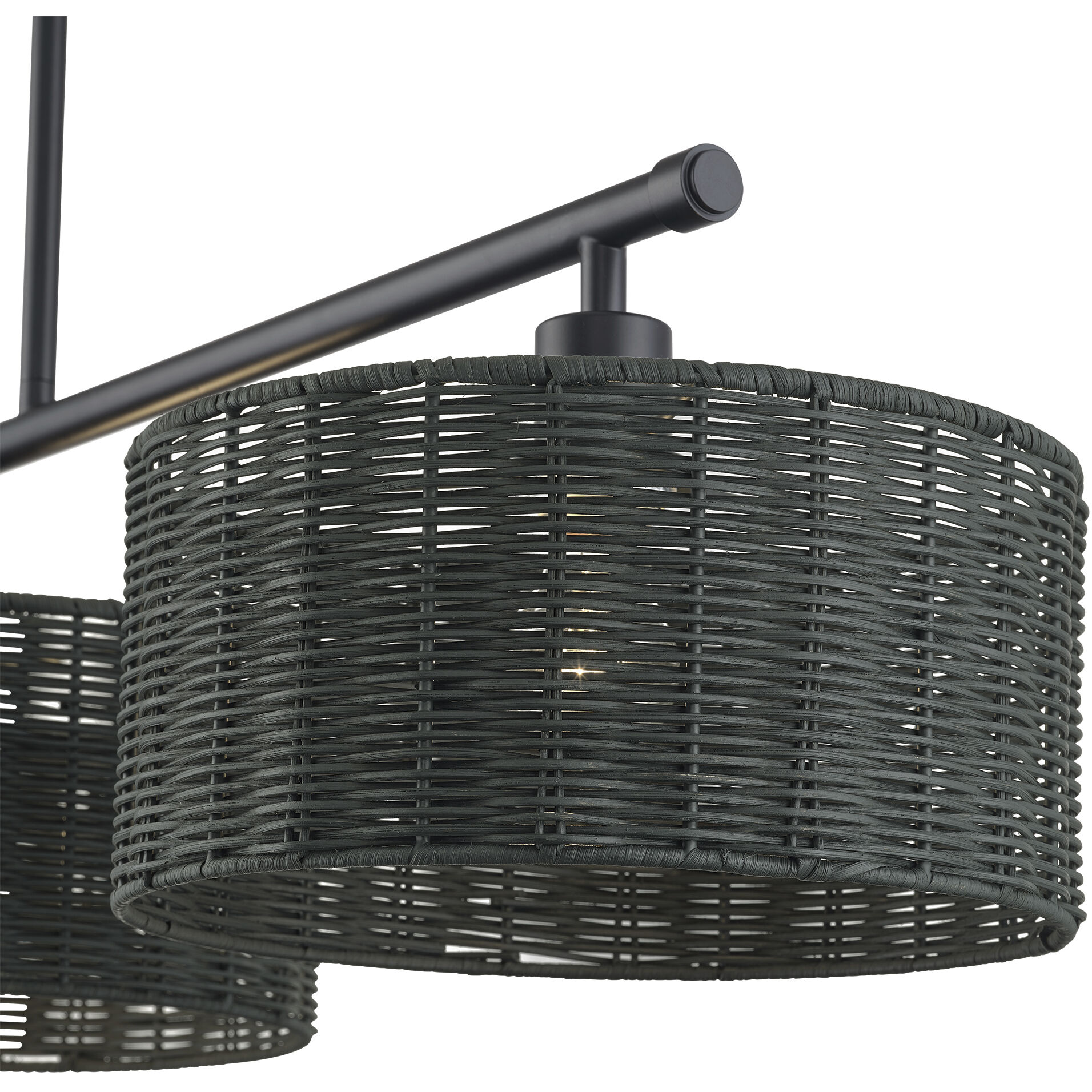 Weavington 3 Light 46 inch Black Linear Chandelier Ceiling Light, Extra Large