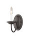 Home Basics 1 Light 4 inch Bronze Wall Sconce Wall Light