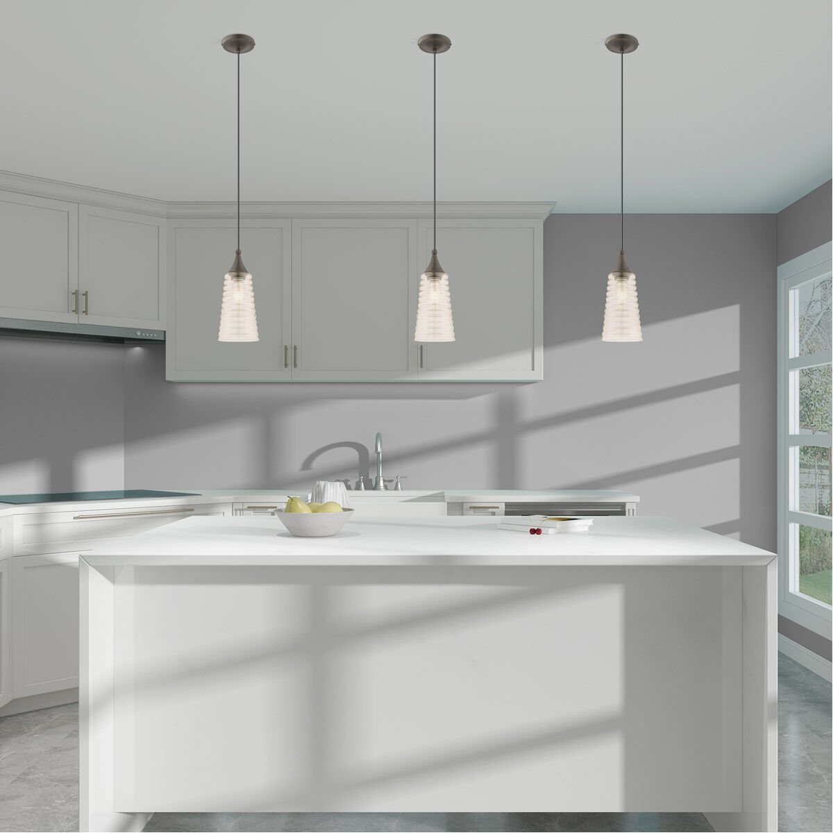 Art Glass 1 Light 6 inch English Bronze Mini Pendant Ceiling Light