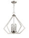 Prism 5 Light 20 inch Brushed Nickel Chandelier Ceiling Light