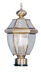 Monterey 1 Light 17 inch Antique Brass Outdoor Post Top Lantern