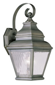 Exeter 1 Light 15 inch Vintage Pewter Outdoor Wall Lantern