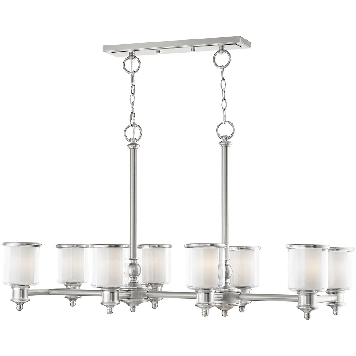 Middlebush 8 Light 42 inch Brushed Nickel Linear Chandelier Ceiling Light