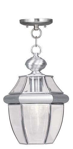 Monterey 1 Light 9 inch Brushed Nickel Outdoor Pendant Lantern