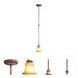 Villa Verona 1 Light 6.5 inch Verona Bronze with Aged Gold Leaf Accents Mini Pendant Ceiling Light