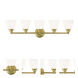 Somerville 5 Light 34 inch Polished Brass Vanity Sconce Wall Light