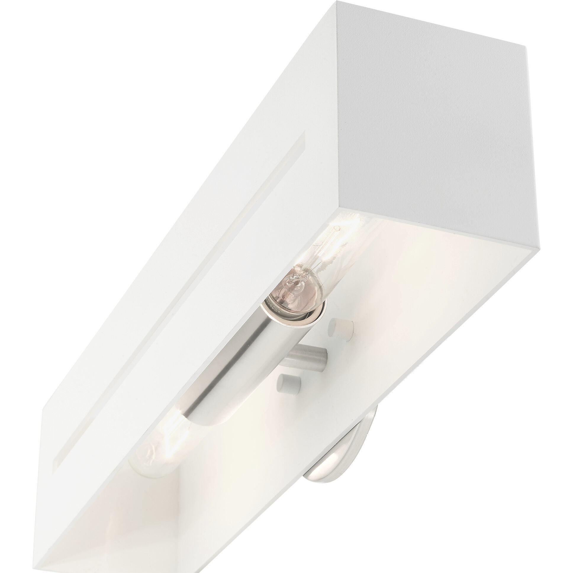 Soma 2 Light 18 inch Textured White with Brushed Nickel Finish Accents ADA Vanity Sconce Wall Light