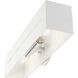 Soma 2 Light 18 inch Textured White with Brushed Nickel Finish Accents ADA Vanity Sconce Wall Light