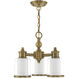 Middlebush 3 Light 16 inch Antique Brass Convertible Mini Chandelier/Ceiling Mount Ceiling Light
