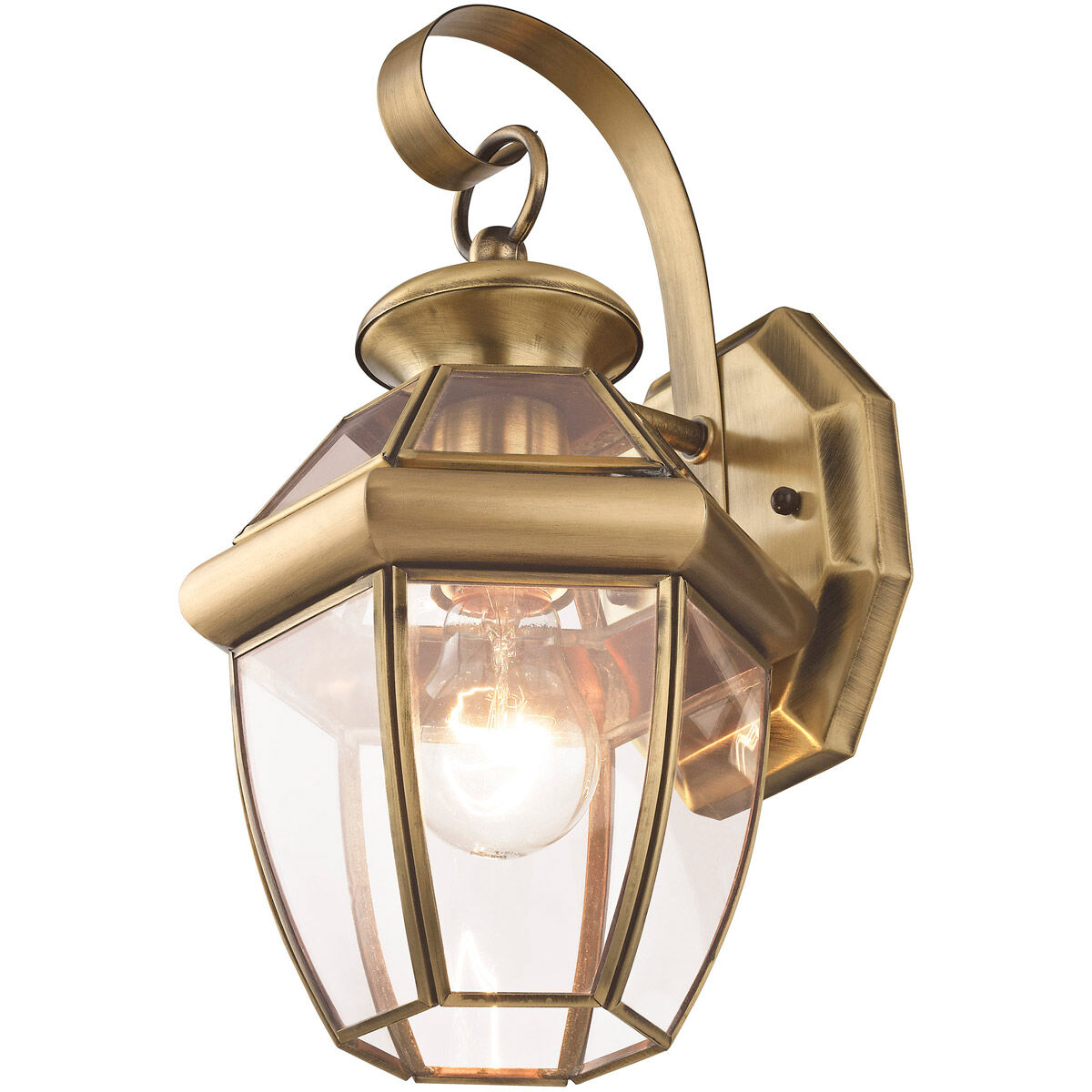 Monterey 1 Light 13 inch Antique Brass Outdoor Wall Lantern