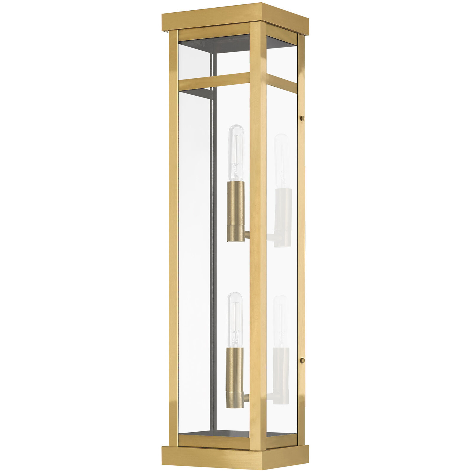 Hopewell 2 Light 22 inch Antique Brass Outdoor Wall Lantern 